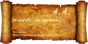 Andaházy Amadea névjegykártya